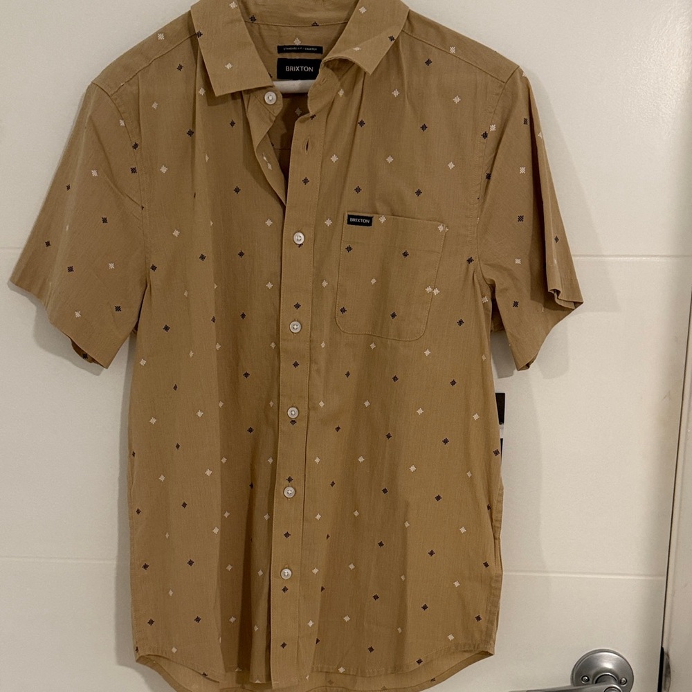 Brixton Brown Patterned Casual Shirt